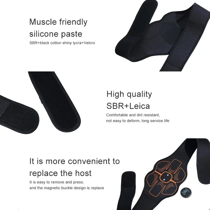 Portable EMS Ab Stimulator Belt – Muscle Toning & Training