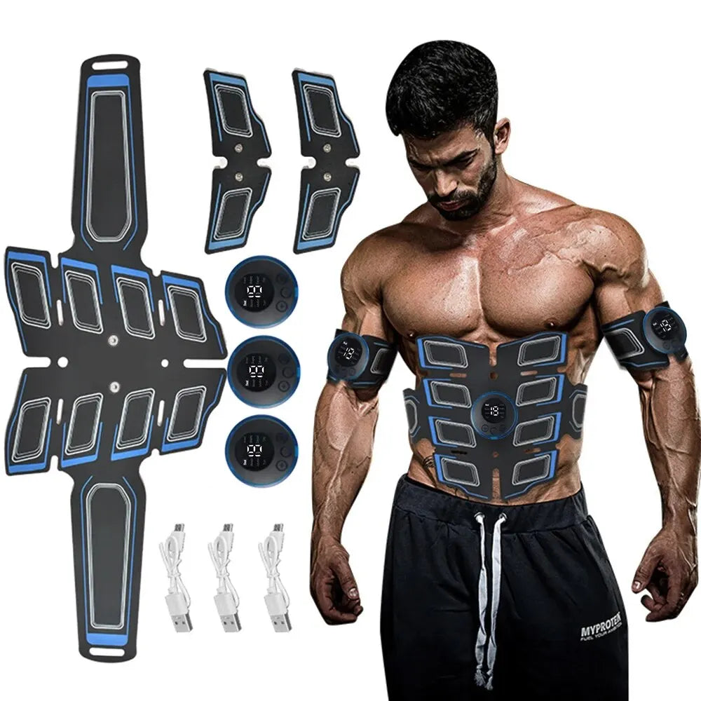 USB Rechargeable Ab Trainer – Portable EMS Muscle Massager Belt