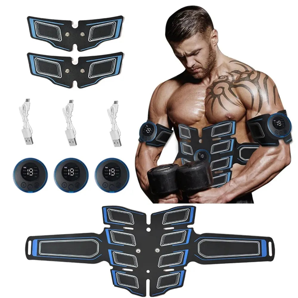 USB Rechargeable Ab Trainer – Portable EMS Muscle Massager Belt